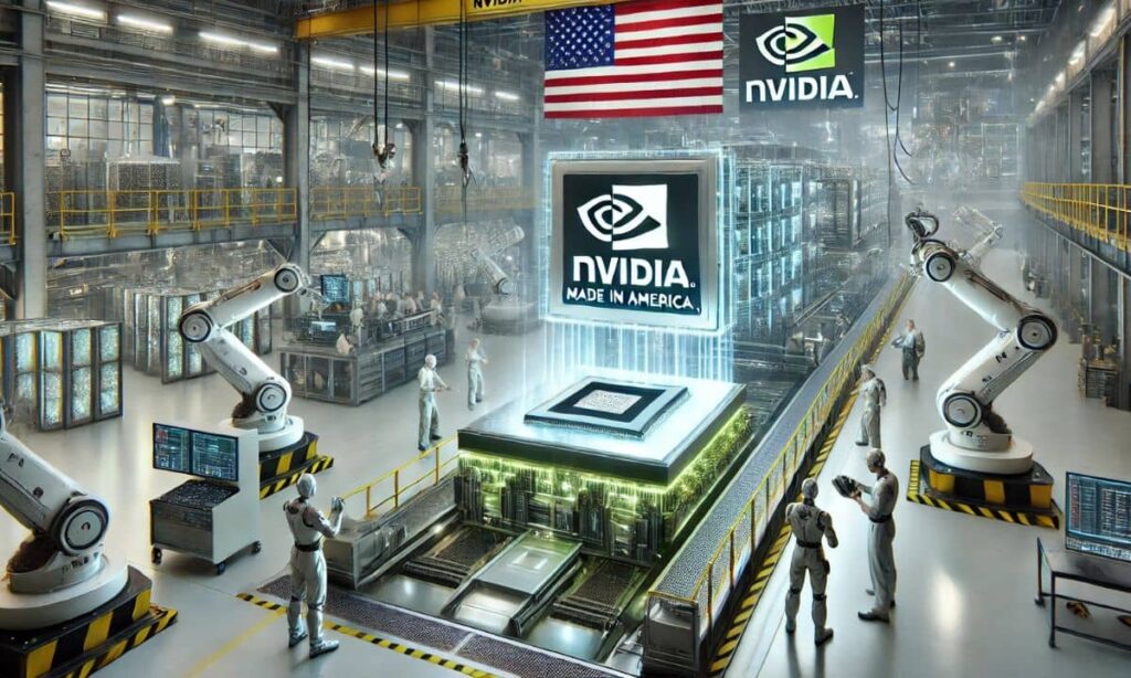 Nvidia launches first made-in-America artificial intelligence supercomputer factory.