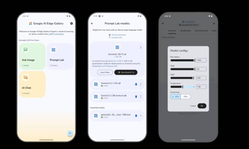 Google launches mobile artificial intelligence app.
