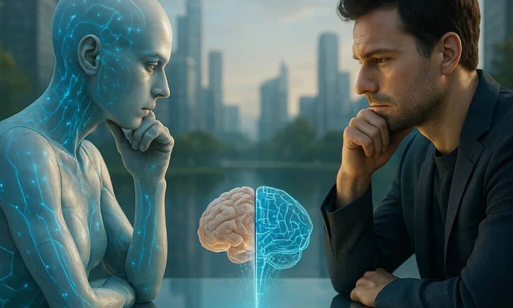 artificial intelligence brain thinks like human brain.