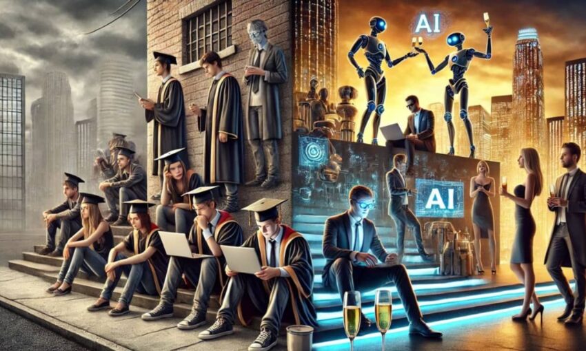 unemployed tech graduates versus ai enterpreneurs.