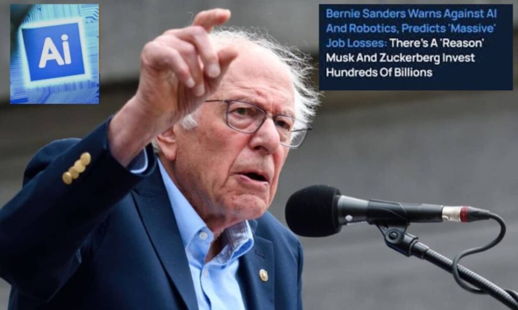 Senator Bernie Sanders warns against ai predicts massive job losses.