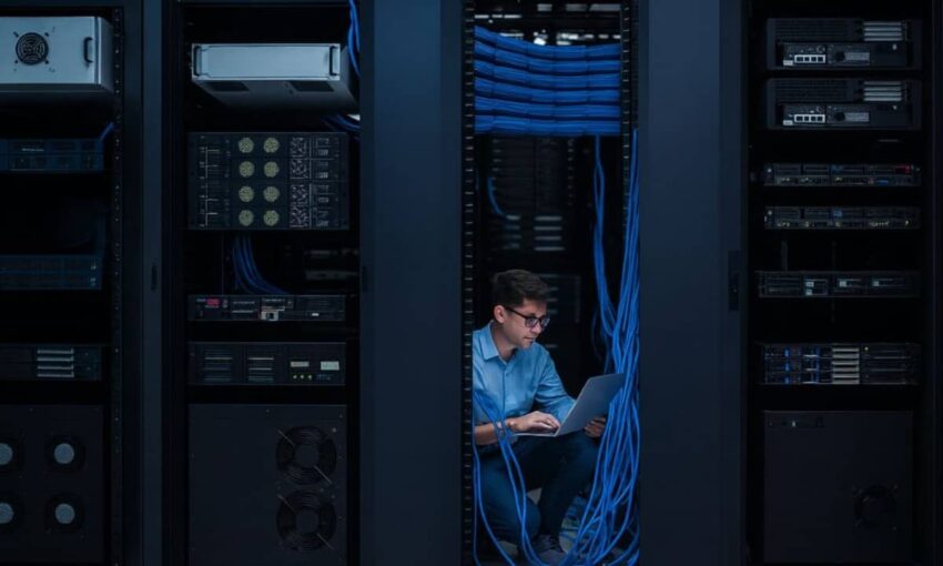 Astera Labs AI semiconductor chips installation.