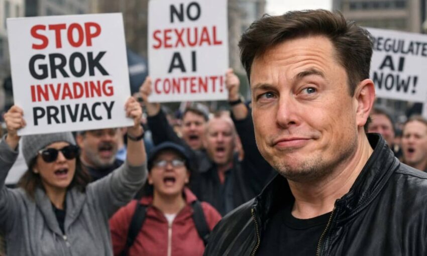 GrokAI faces criticism for breaching boundaries with sexual content.