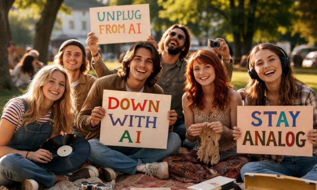 ai haters prefer analog lifestyle.