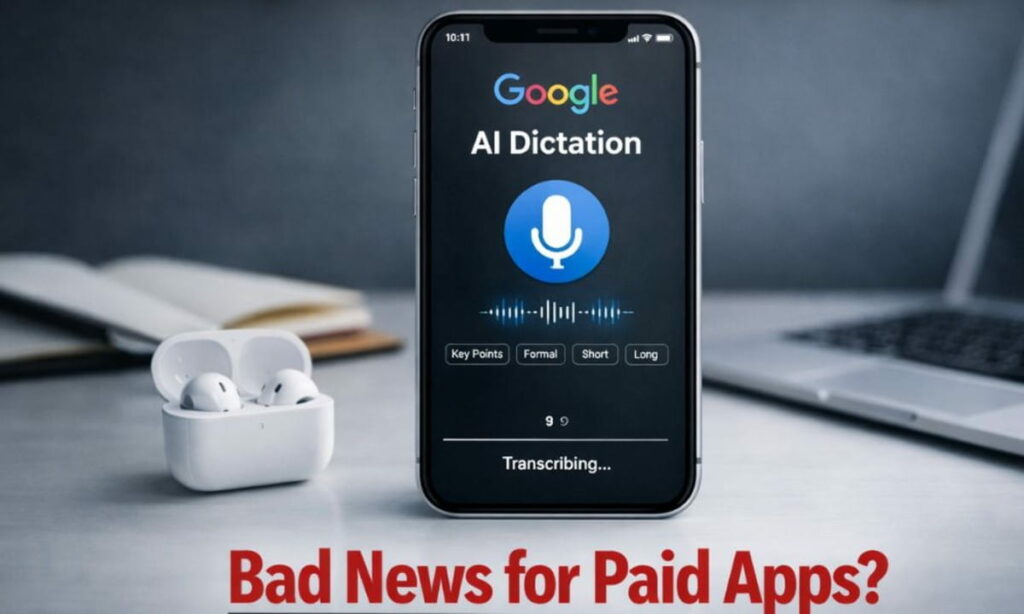Google launches free AI dictation tool to rival paid apps.